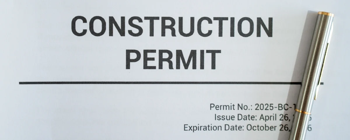 Construction permit document required to rebuild a home in California after fire damage