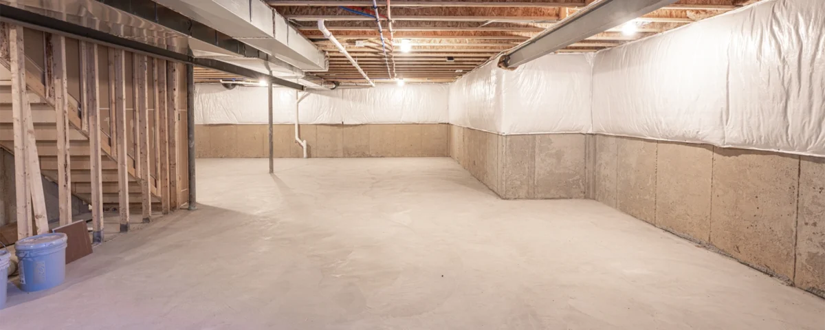 Insulated and waterproofed basement walls for long-term protection against water damage